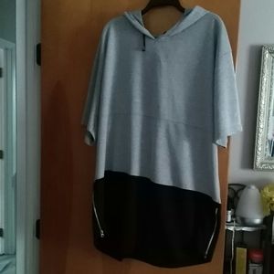 Men's 3xL hoodie shirt gray/black